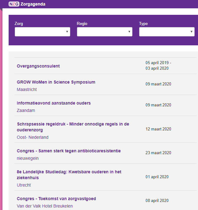 Agendapunt plaatsen NZG